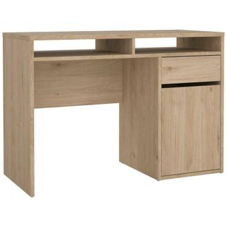 Dmora Scrivania Cherie, Scrittoio multiuso, Tavolo per ufficio porta pc, Piano di lavoro, 110x48 h77 cm, Rovere - Dmora