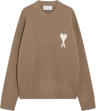 Ami Jersey Quota con cuello redondo - Knitwear - Hombre - Beige - XL