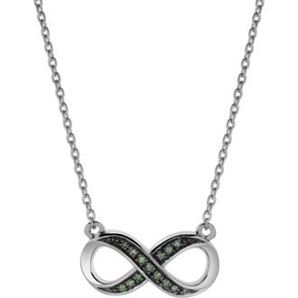 LuvMyJewelry Infinite Devotion 0.08 Ct Diamond Necklace in 925 Sterling Silver at Nordstrom