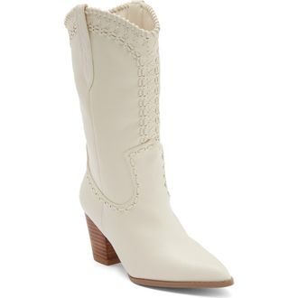Billini Fulya Cowboy Boot in Ivory at Nordstrom Rack, Size 9