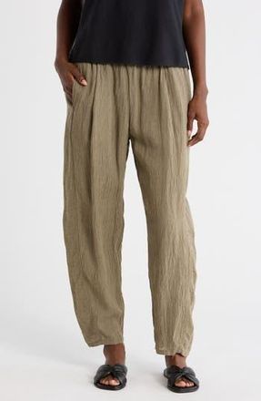 Eileen Fisher Stripe Organic Linen Lantern Pants in Branch at Nordstrom Rack, Size Medium