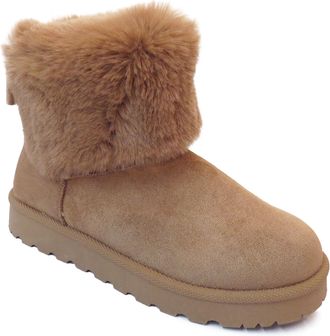 Generic LADIES WOMEN FAUX SUEDE FUR COLLAR WINTER COSY WARM SLIP ON COSY ANKLE BOOT BOOTS BOOTIE SIZES (Khaki, UK Footwear Size System, Adult, Women, Numeric,