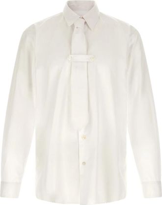 Dries Van Noten Cilian Shirt - Heren - Zakelijke Overhemden - Wit - L - Katoen - Overhemden
