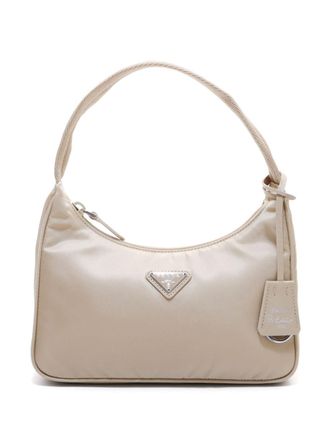 Prada Re-Edition 2000 Re-Nylon Mini-Tasche - Nude