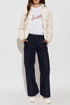 Moncler Sweatshirt With Quilted Front, Womens, Cream