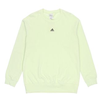adidas Mens adidas Fv Swt Cotton Sports Round Neck Pullover Acid Green HE4352