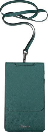 Pineider Handyh&uuml;lle f&uuml;r Herren aus Leder in Gr&uuml;n/Malachit