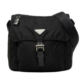 Prada Pre-owned Nylon Crossbody Bag - Dames - Pre-owned - Zwart - Maat: ONE Size Nylon
