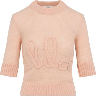 Chloé Peach Orange Wool Sweater-Donna