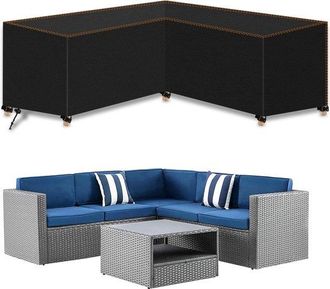 OEM Funda Muebles Jard&iacute;n Forma L, Lona Impermeable Resistente Viento, Tejido Oxford 420d, Funda Protectora Sof&aacute; Esquinero Jard&iacute;n 215 X 215 X 85 Cm