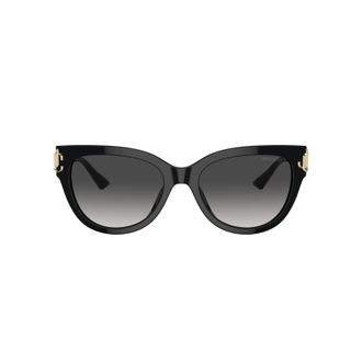 Jimmy Choo London 0jc5018u Glossy Black Cat-Eye Sunglasses