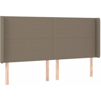 vidaXL Cabecero Con Led De Tela Gris Taupe 183x16x118/128 Cm Vidaxl