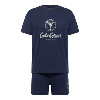 Carlo Colucci Pyjama Set - Heren - Pyjama - Blauw - XL - Tweed - Nachtkleding