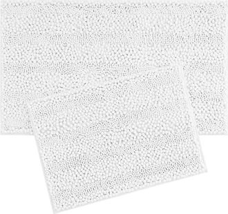 Laura Ashley Chenille Set of 2 Bath Rugs in White at Nordstrom Rack