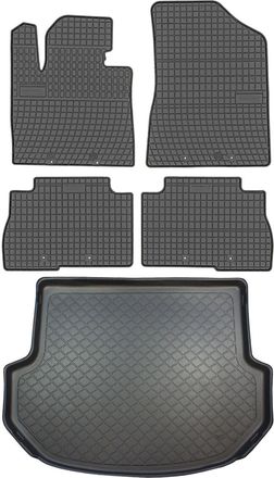 OEM Juego De Alfombrillas De Goma Para Coche Y Maletero Para Hyundai Santa Fe Iii Dm Suv (septiembre De 2012 A 2015)
