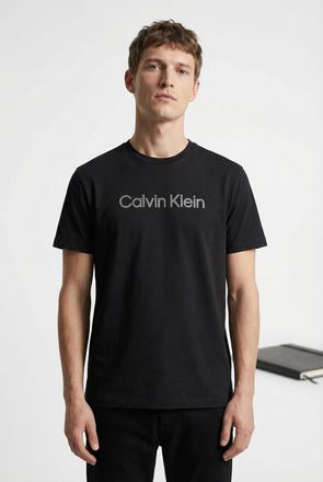 Calvin Klein T-Shirt CALVIN KLEIN 30S EU WHOLESALE SPORTSWEAR GRAP, Herren, Gr. XXL, schwarz, Web, Obermaterial: 100% Baumwolle, unifarben, klassisch normal, Rundh