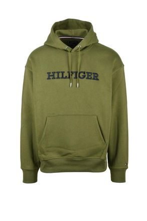 Tommy Hilfiger Military Green Cotton Polyester Hoodie