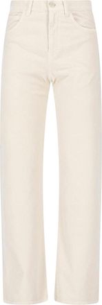 Incotex White Cotton Five-Pocket Straight-Leg Pants