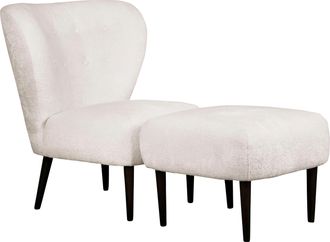 LeGer Home by Lena Gercke Sessel »Dinah« Knopfheftung im Rücken, wahlweise mit oder ohne Hocker