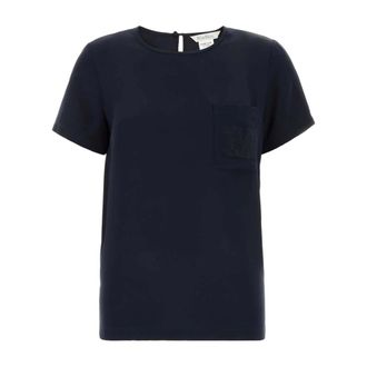 Max Mara Tops, Dames, Blauw, XS, T-Shirts