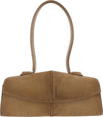 Jil Sander Linea Shoulder - Dames - Schoudertassen - Bruin - ONE Size - Leer - Tassen