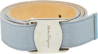Ferragamo Pre-owned Stoffen Riem - Dames - Vintage Accessoires - Blauw - ONE Size - Vintage
