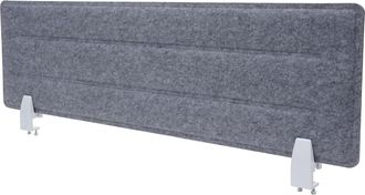 Hhg Hhg - Separador De Escritorio 947, Mampara De Privacidad Para Oficina, Tela/textil Insonorizante Con Relieve, 100x30cm Gris