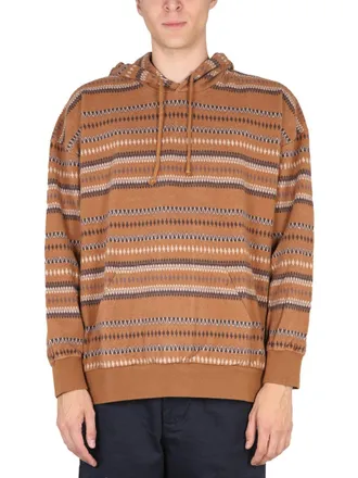 Universal Works Cotton-Blend Drawstring Hoodie - Brown