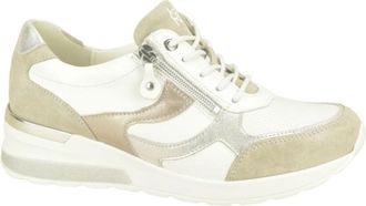 Waldl&auml;ufer Taupe Runner Stijlvol Neutraal Tapijt - Dames - Sneakers - Wit - 36 EU - Schoenen