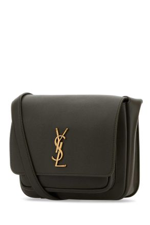 Saint Laurent Womens Bottle Green Leather Niki Crossbody Bag Lightmusk Borse A Tracolla