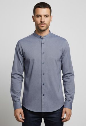 Boss Orange by Hugo Boss Langarmhemd BOSS ORANGE Race, Herren, Gr. M, N-Gr, blau (navy418), Web, Obermaterial: 100% Baumwolle, unifarben, regular fit h&uuml;ftbedeckend, 1-Knopf-Ma