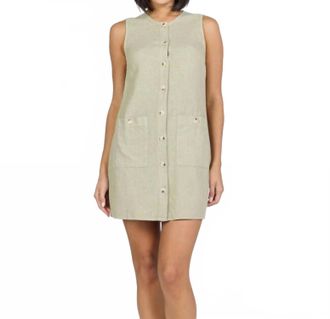Dear John Denim Riri Sleeveless Mini Dress In Abbey Stone