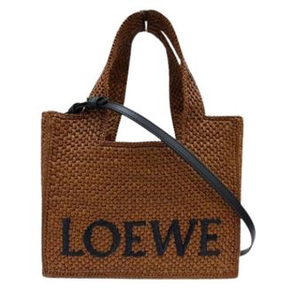 Loewe Pre-owned Raffia Schoudertas - Dames - Vintage Handtas - Bruin - ONE Size - Leer - Vintage