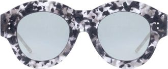 Thom Browne Elegante ronde zonnebril in donkergrijs - Dames - Zonnebrillen - Grijs - ONE Size - Accessoires