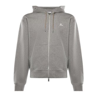 Burberry Zip-throughs, male, Gray, Size: S Zip-through Hoodie