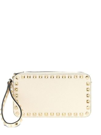 Valentino Garavani Ivory Rockstud Clutch