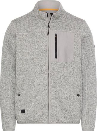 Camel Active Fleecejack met opstaande kraag - Heren - Sweatshirts & Hoodies - Grijs - Maat: M Fleece