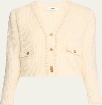 Frame Denim Double Pocket Cropped Caridgan