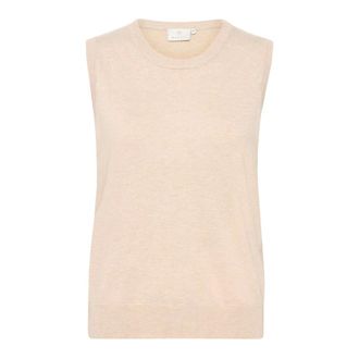 Kaffe Kalizza Knit Slipover - - Knitwear - Donna - Beige - 2XL