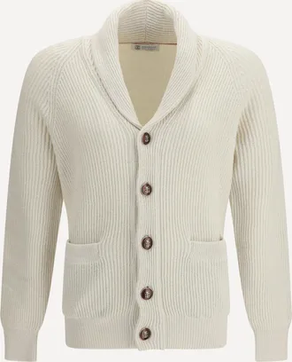 Brunello Cucinelli Ribbed Cardigan Male 48