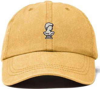 Dalix Sculpture Dad Cap in Washed Gold at Nordstrom
