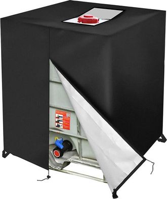 OEM Cubierta Para Dep&oacute;sito Ibc - 1000 L - Poli&eacute;ster 420d Recubierto Pvc - Cierre De Cremallera - Resistente A Uv Y Desgarros - Azul Oscuro