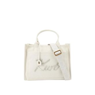 Kurt Geiger Tote Bags, female, White, Size: ONE SIZE Kurt Embroidered Tote