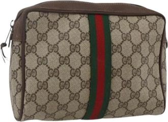 Gucci Pre-owned Clutches, female, Beige, Size: ONE SIZE Pre-owned Plastic Clutch