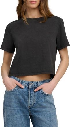 Favorite Daughter The Favorite T-Shirt in Distress Black at Nordstrom, Size X-Small
