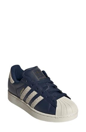 adidas Superstar II Sneaker in Night Indigo/Off White/Gold at Nordstrom, Size 8.5