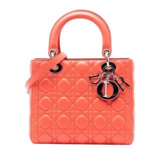 Dior Pre-owned Handbags, female, Orange, Size: ONE SIZE Pre-owned Lady Dior