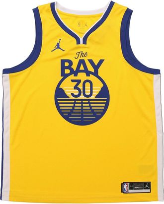 Nike Jordan Air Jordan NBA Stephen Curry Warriors Statement Edition 2020 Swingman Jersey Yellow CV9477-729