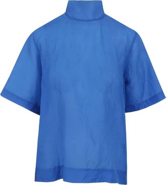Christian Wijnants Dames, Blouses & Shirts, Blauw, Maat: S Zijde