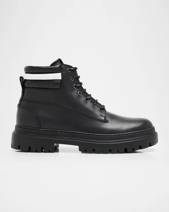 Bally Mens Hallen Leather Combat Boots